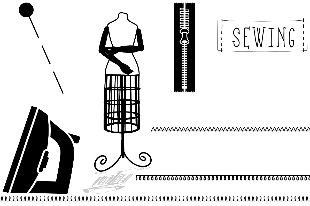 Sewing Silhouettes AI EPS PNG, an Illustration by FrankiesDaughtersDesign (Photo 4 of 4)