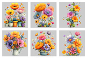 Whimsical Spring Garden Flower Clipa, an Illustration by Black Bird Studio (Thumbnail 5 of 5)