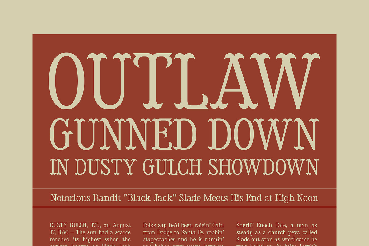 CS Amadeus – Tuscan Font, a Serif Font by Craft Supply Co. (Photo 7 of 8)