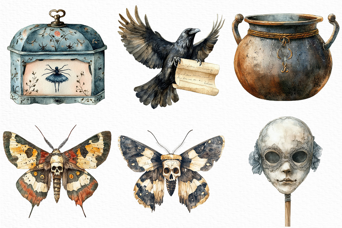 Vintage Aesthetic Halloween PNG, an Illustration by Craft Nest (Photo 2 of 6)