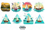 Travel Lover T-shirt Design Bundle, an Illustration by Sofia's Fashion (Thumbnail 2 of 3)