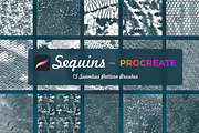 15 Sequins brushes for Procreate, a Brush Add-On by Graphics Resources (Thumbnail 1 of 9)