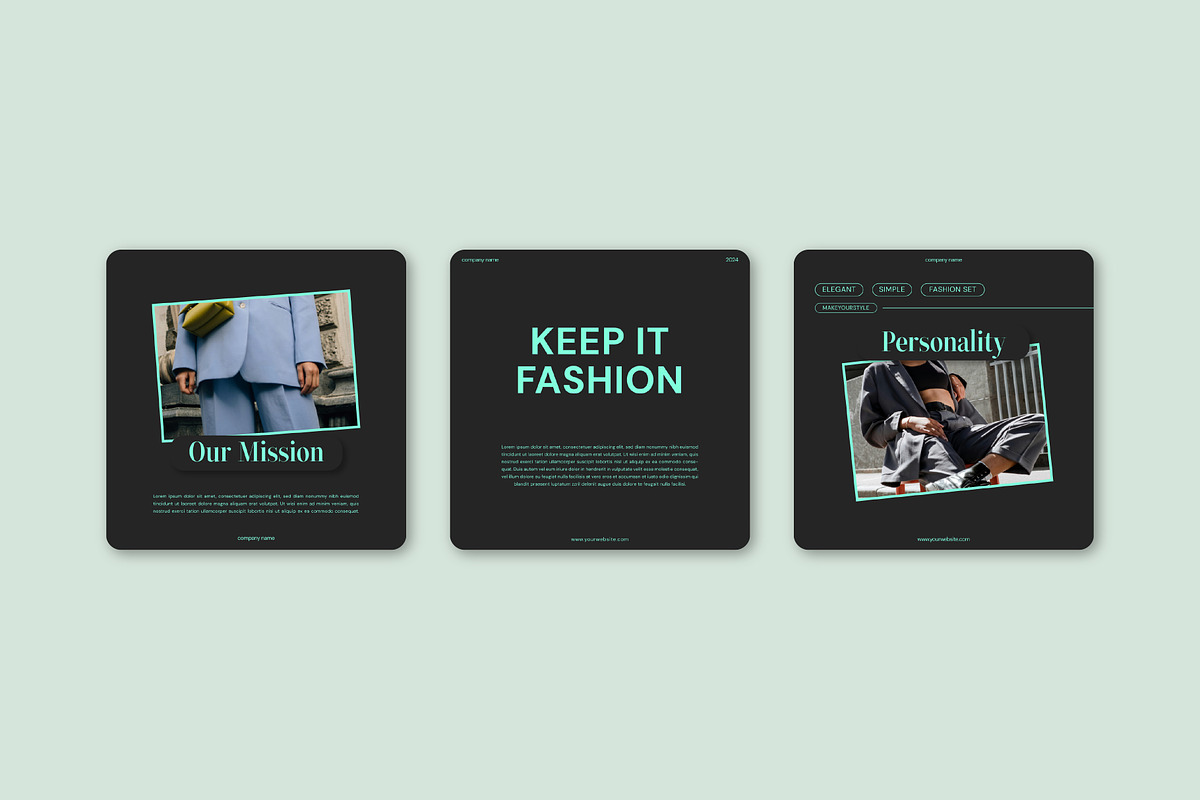 Trendy // Fashion Social Media Kit, a Social Media Template by SecondBrain Store (Photo 2 of 9)