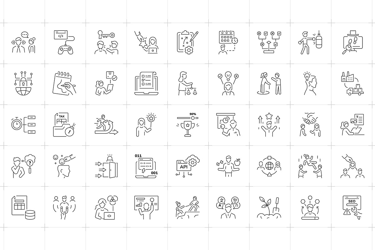 Skills and Expertise Icons, an Outline Icon by Prosymbols (Photo 4 of 5)