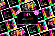 Neon Business Card Template, a Business Card Template by SunshineStudioBoutique (Thumbnail 2 of 10)