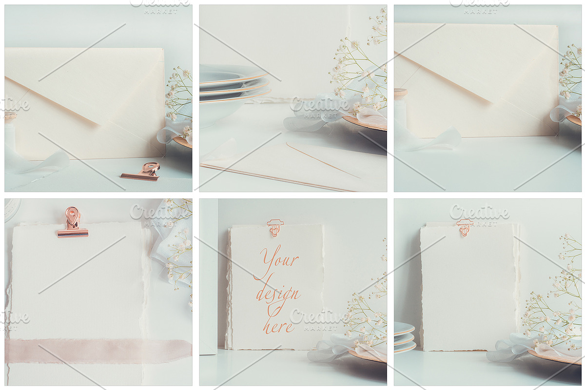 Wedding Cards Invitation Mockup, a Background Photo by Sound of Color (Photo 2 of 9)