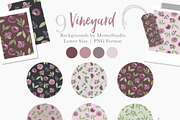 Watercolor Vineyard Elements, an Illustration by Momo Studio (Thumbnail 11 of 16)