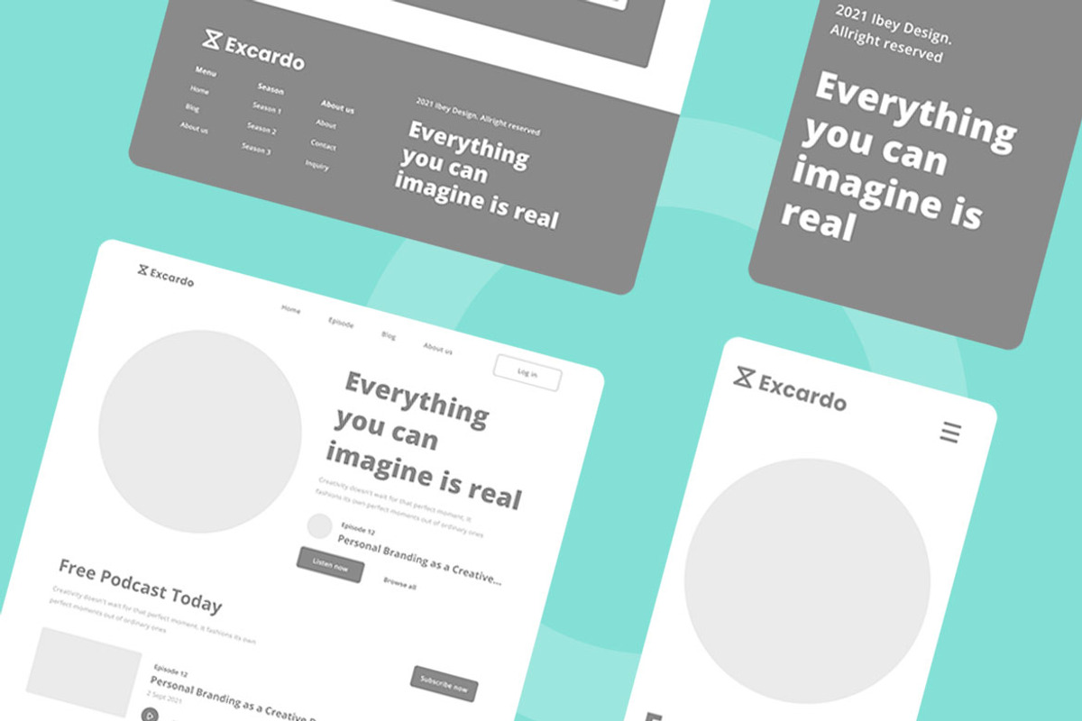 Podcast Wireframe Website, a Wireframe Template by INSPR STD (Photo 4 of 6)