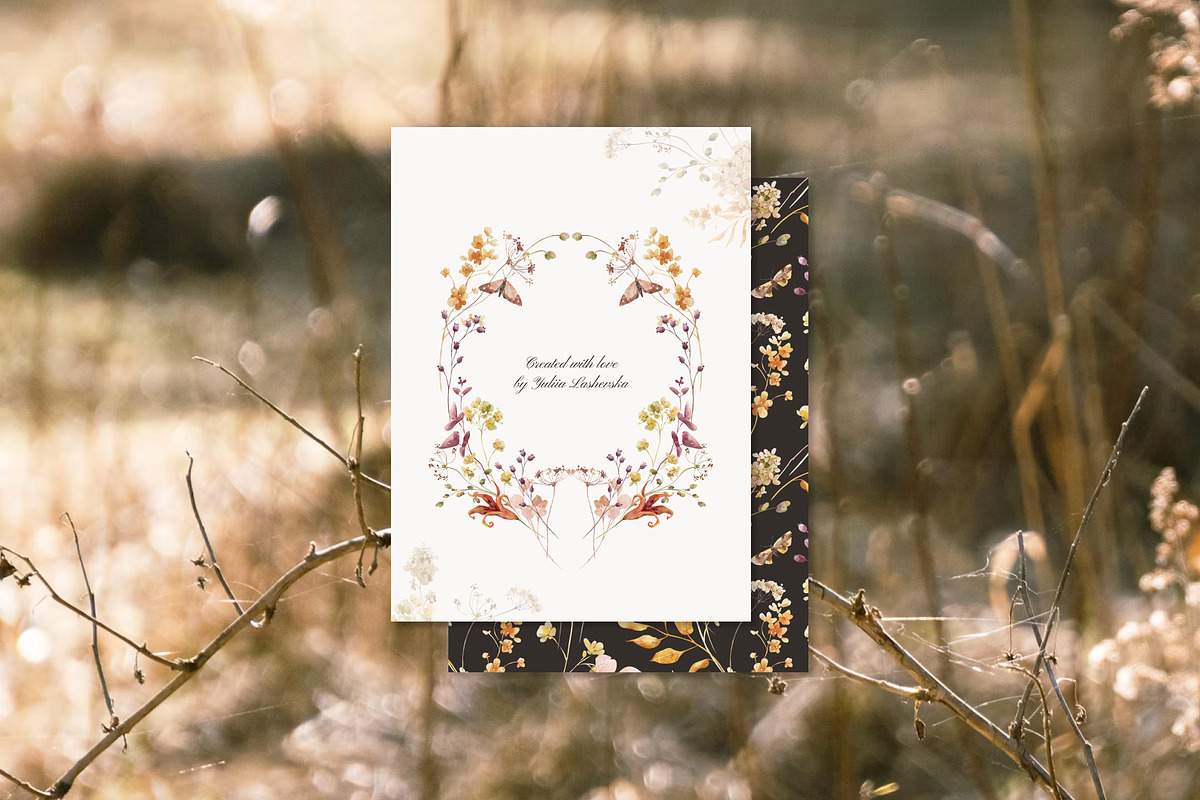 Autumn Meadow Watercolor Florals, a Seasonal Illustration by Yuliia Lashevska (Photo 14 of 14)