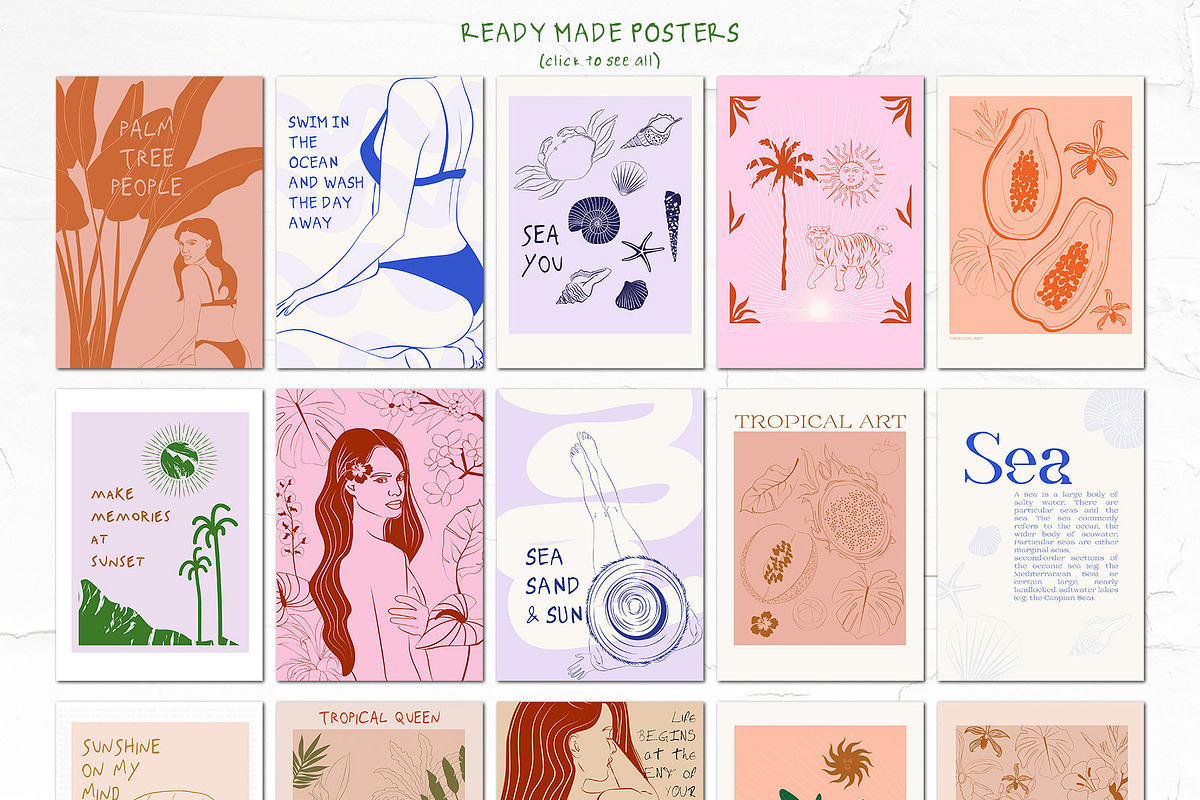 Poster Gallery Bundle, a Decorative Illustration by Mio Buono (Photo 11 of 82)