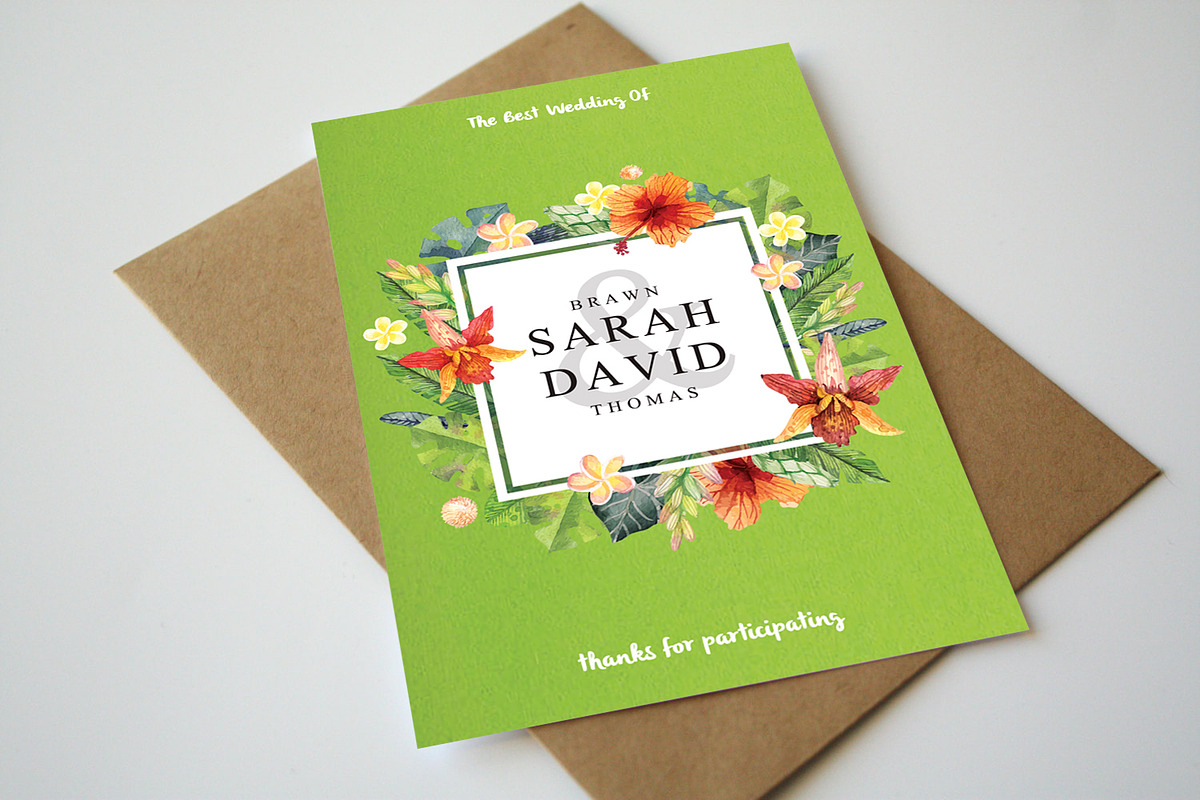 Wedding Invitation and Save The Date, a Card Template by graphicforest