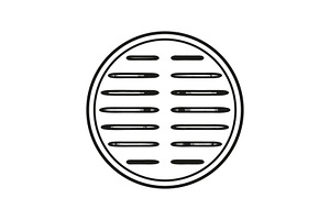 Stylized Manhole Cover with Slots, an Object Graphic by Billah Hub