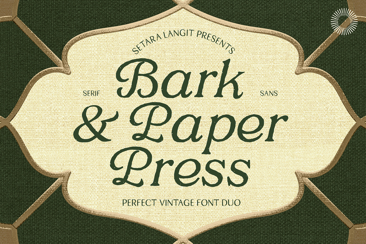 Bark & Paper Press - Heritage, a Serif Font by Setara Langit CreativeStd (Photo 1 of 12)