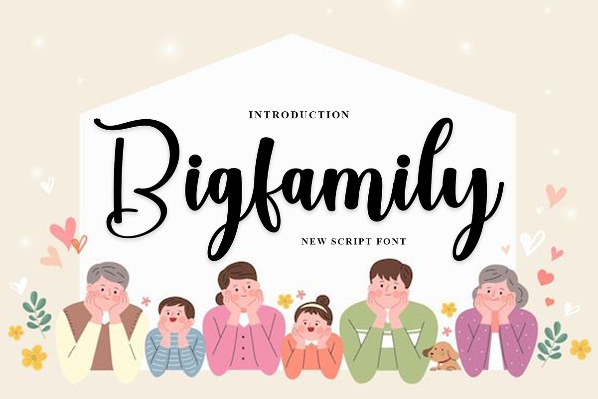 Bigfamily, a Handwritten Font by FreshTypeINK (Photo 1 of 8)