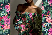 Tropical Summer Watercolor Pattern, a Pattern Graphic by Webvilla Studio (Thumbnail 3 of 6)