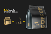 Coffee bag mockup. Metallic, a Packaging Mockup by BlackMockup (Thumbnail 5 of 11)