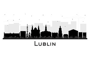 Lublin Poland City Skyline.