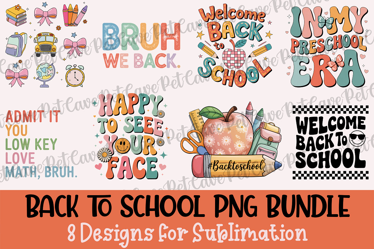 Back to School Sublimation Bundle, a Graphic by Pet Cave (Photo 1 of 9)
