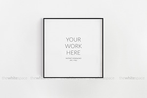 Black Square Frame Mockup