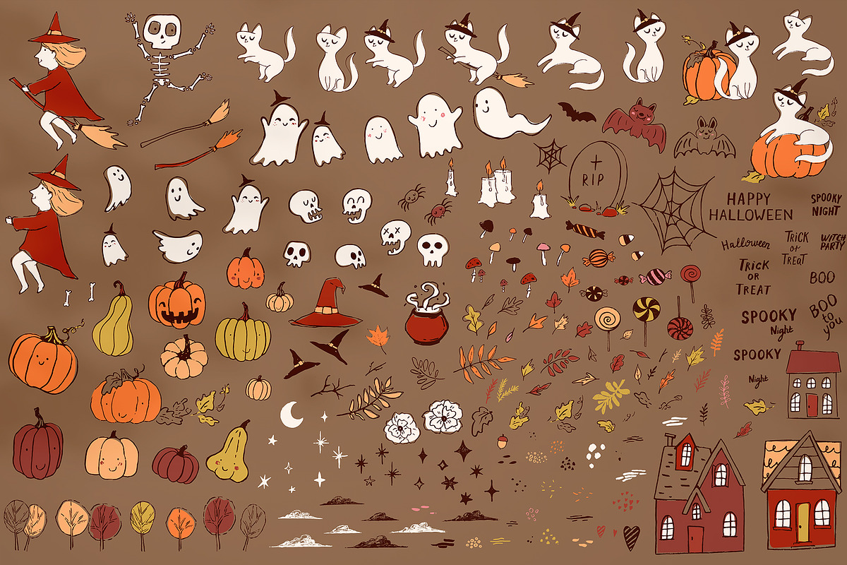 Happy Halloween Print and Patterns, an Object Graphic by MeadowFox (Photo 7 of 8)