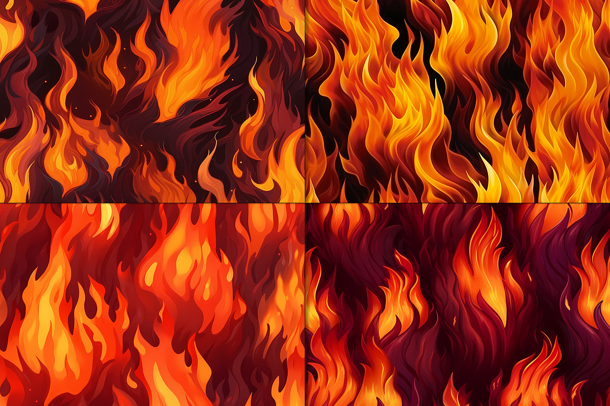 20 Seamless Fire! Fire! Patterns, a Pattern Graphic by Nordic Design (Photo 7 of 9)
