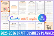 2025-2026 CRAFT BUSINESS PLANNER, a Stationery Template by Designmela01 (Thumbnail 1 of 4)