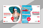 Swimming Training Social Media Post, a Social Media Template by Designgrove (Thumbnail 2 of 2)