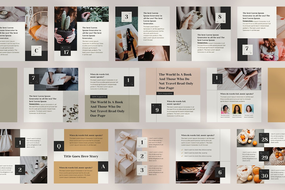 Instagram Calendar Post Templates, a Social Media Template by Keikoya (Photo 6 of 13)