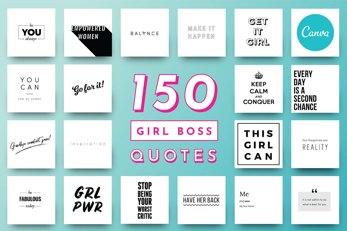 Empowering Girl Boss quotes!, a Social Media Template by Delightful Design (Photo 1 of 6)