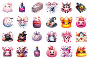 Cute Girly Halloween PNG, an Illustration by SinaCreation (Thumbnail 2 of 7)