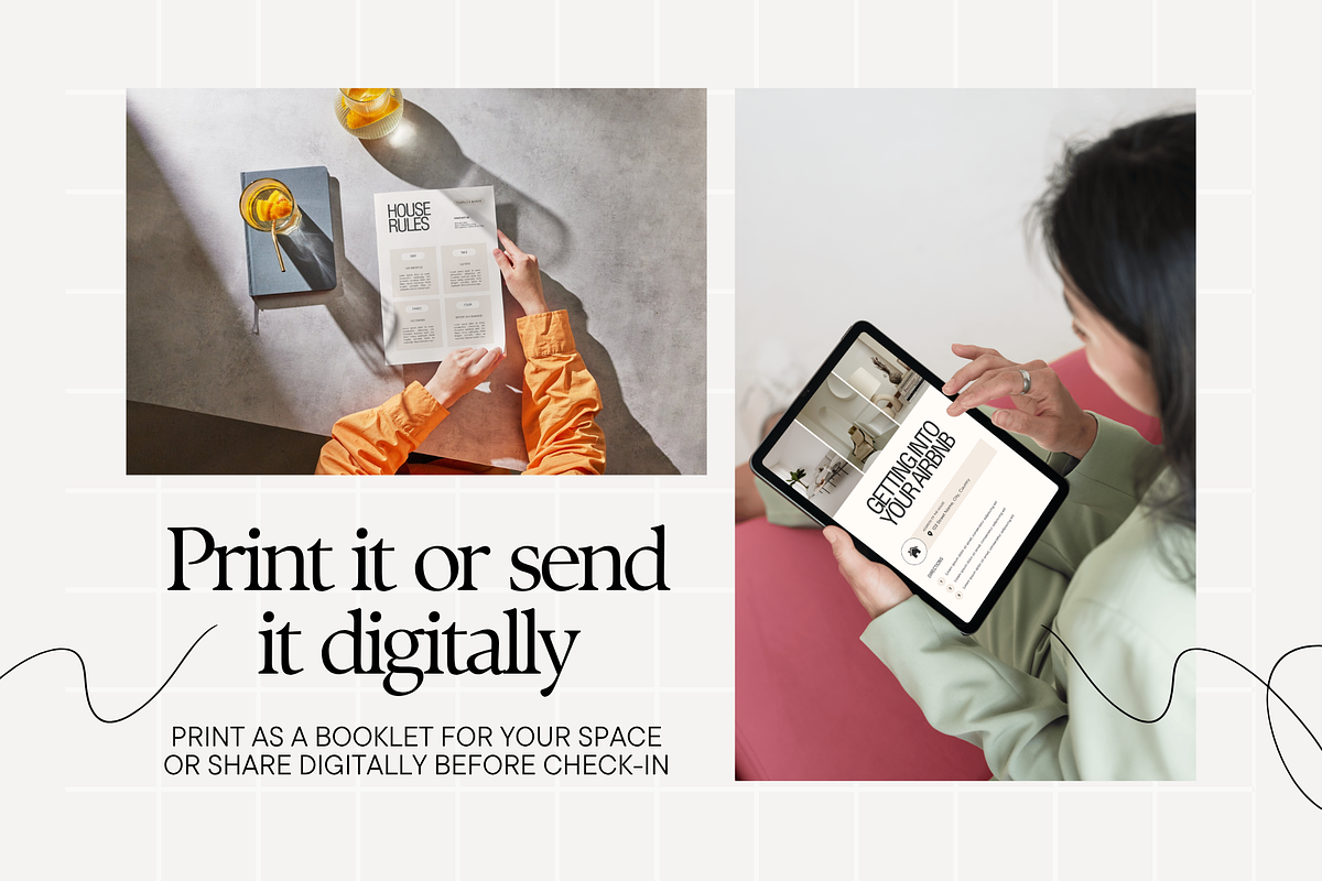 Airbnb Welcome Book Canva Template, a Stationery Template by Anna Design Studio (Photo 7 of 10)