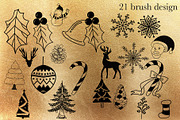 Christmas procreate stamp brush set, a Brush Add-On by Meisanmui (Thumbnail 6 of 6)
