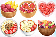 Watercolor Healthy Fruit Bowls PNG, an Illustration by Canvas Craft (Thumbnail 5 of 5)