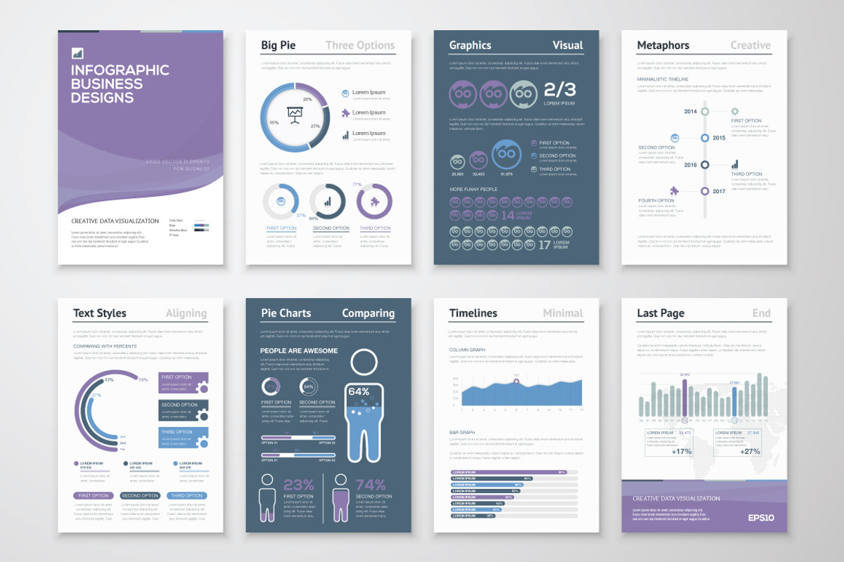 Infographic Brochure Elements 6, a Presentation Template by Infographic Template Shop