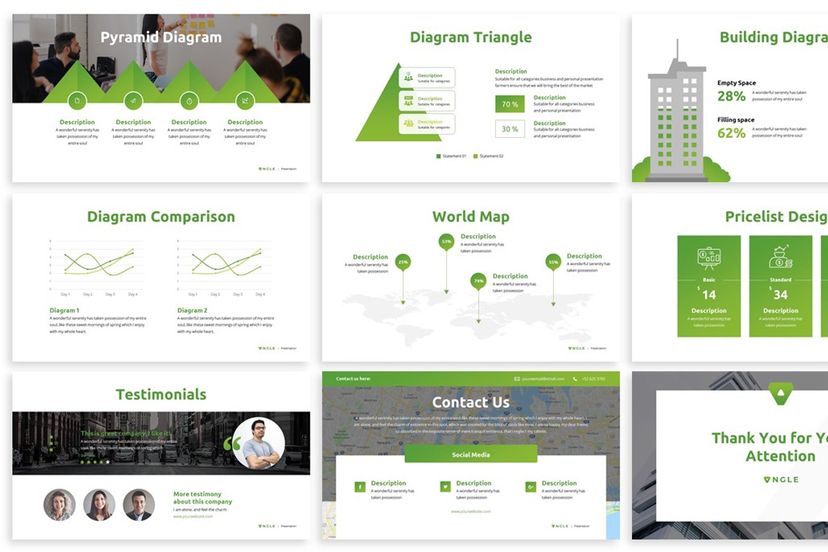 Angle - Powerpoint Template, a Presentation Template by SlideFactory