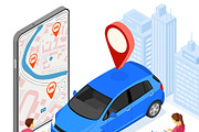 Car Sharing Service Concepts, a Person Illustration by TAlex (Thumbnail 4 of 6)