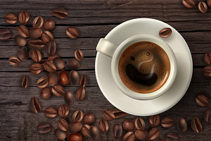 Realistic Coffee Background