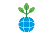 Green Planet Flat Icon, a Duotone Icon by Pexelpy (Thumbnail 2 of 2)