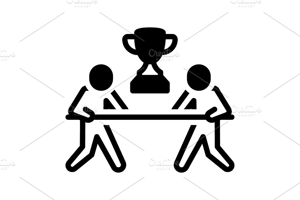 Competition rivalry solid icon, a Solid Icon by Creative priyanka