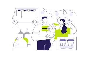 Enjoying the meal isolated cartoon, a Person Illustration by Visual Generation