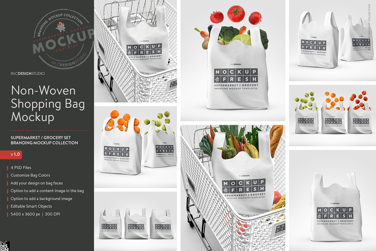 Non Woven Shopping Bag Mockup, a Product Mockup by INCDesign (Photo 9 of 10)