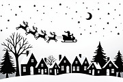 Christmas Night Silhouette Set, an Illustration by BIPLOB EXPERT (Thumbnail 7 of 21)