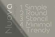 Nuova - Modern Round Stencil Font, a Sans Serif Font by Anna Zakharchenko (Thumbnail 7 of 8)