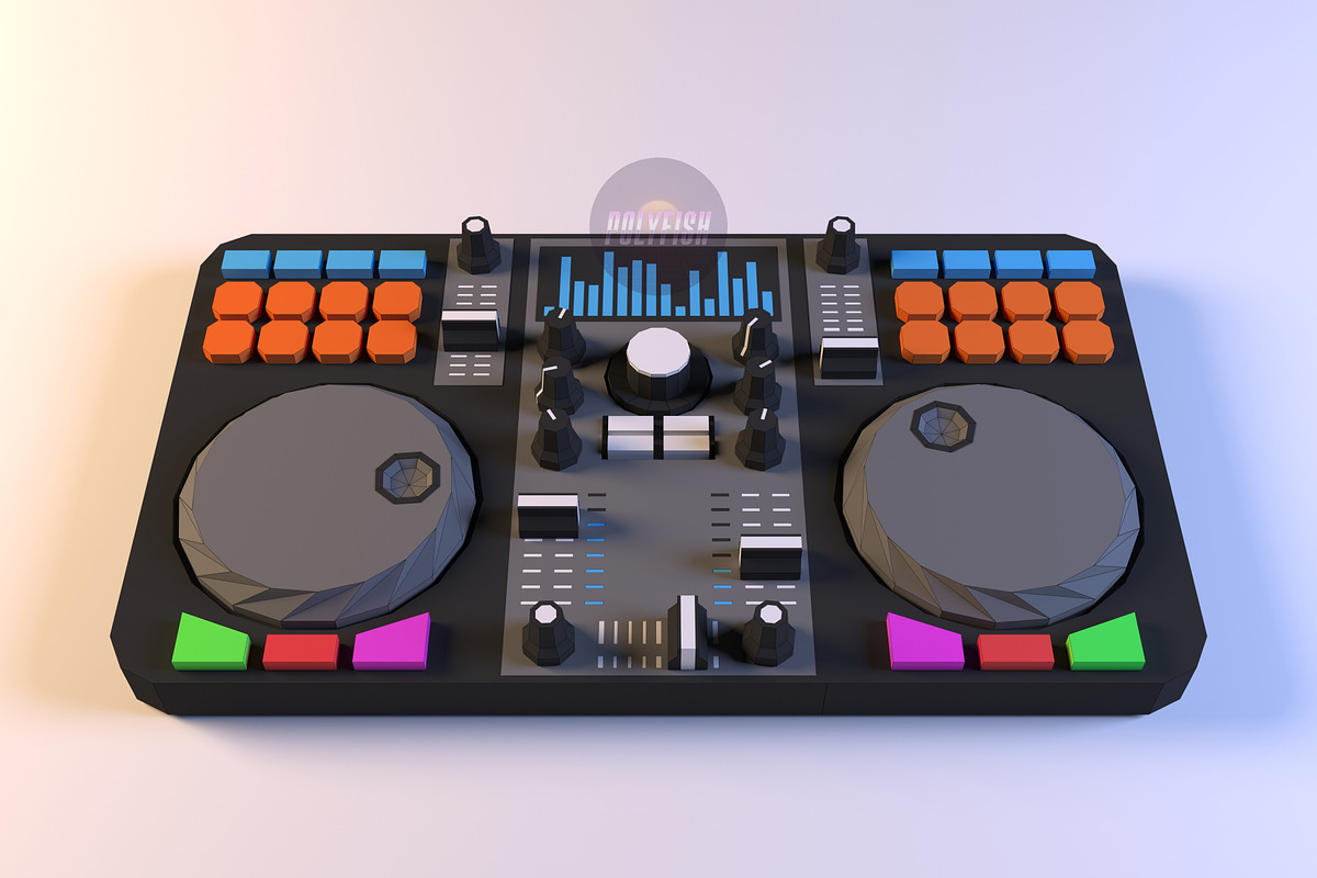 DIY DJ Mixer 3D model template, a Marketing Template by PolyFish (Photo 1 of 5)