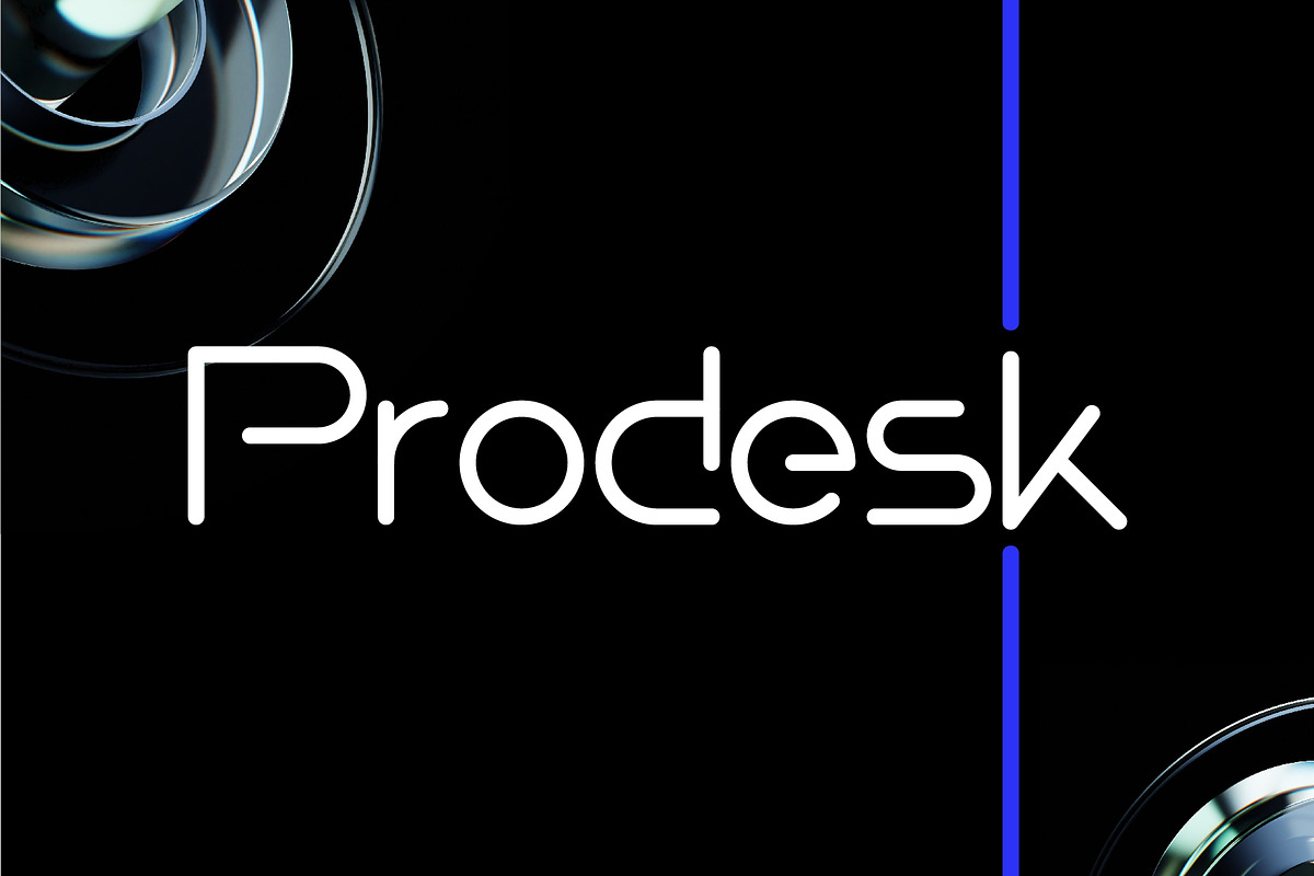 Prodesk - Techno Font, a Sans Serif Font by Eklip Studio (Photo 6 of 8)