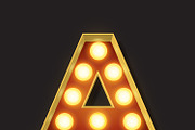 Vector Light Bulb Marquee Letters, an Object Graphic by ACF Designs (Thumbnail 2 of 2)