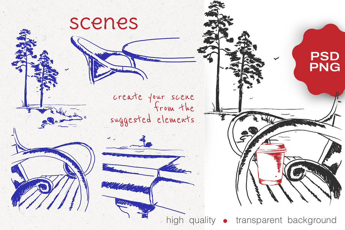 Coffee To Go&Desserts. Sketches., an Object Graphic by IrinaCzaran (Photo 5 of 7)