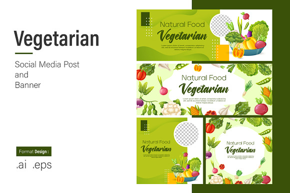 Vegetarian Social Media Template