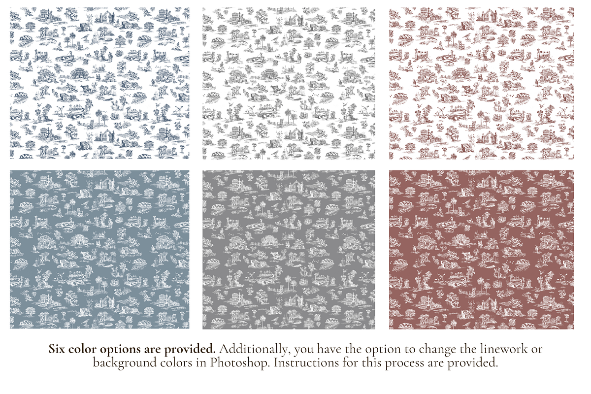 Georgia Seamless Pattern Set, a Wallpaper Graphic by Hughes Studio (Photo 2 of 8)