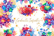 Galaxy floral watercolor collection, a Texture Illustration by UlitkaStudio (Thumbnail 2 of 27)